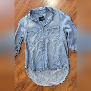 Denim Long Sleeve Blouse
